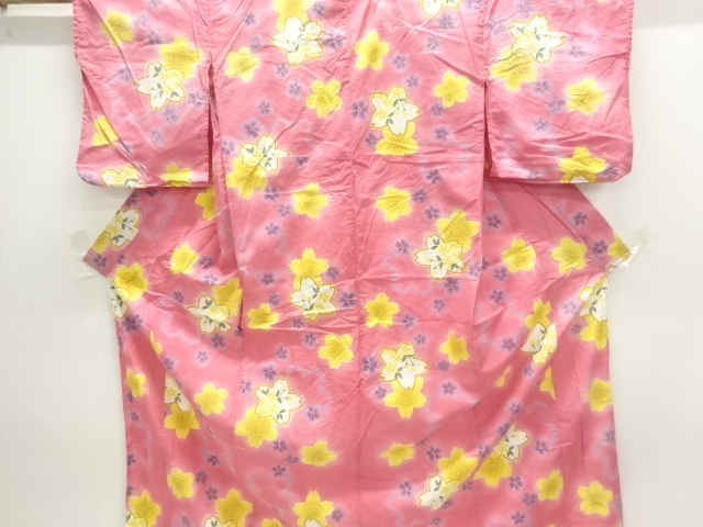 JAPANESE KIMONO / YUKATA / COTTON / SAKURA